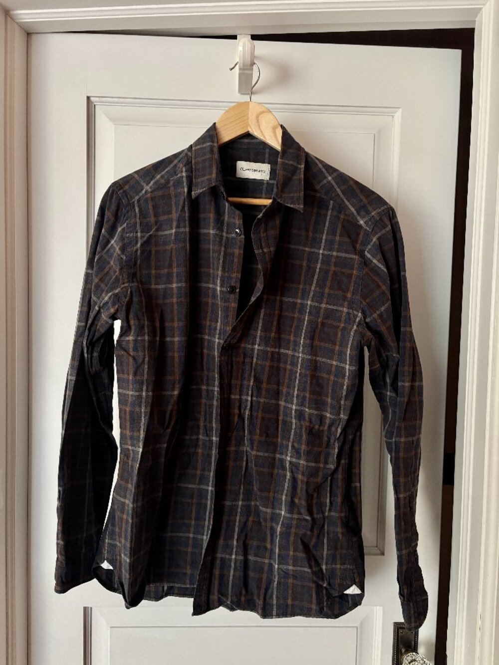 Oliver Spencer Long Sleeve Plaid Shirt -- Medium